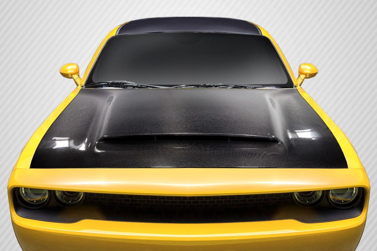 2008-2023 Dodge Challenger Demon Look Hood, Carbon Fiber - view 4