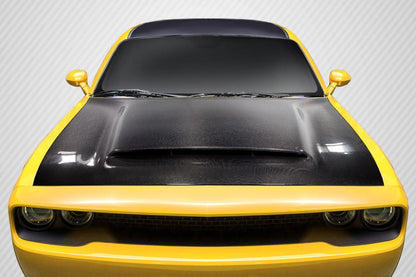 2008-2023 Dodge Challenger Demon Look Hood, Carbon Fiber - view 4