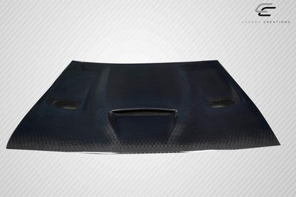 2008-2023 Dodge Challenger Geo6ix Dritech Hellcat Look Hood, Carbon - view 2