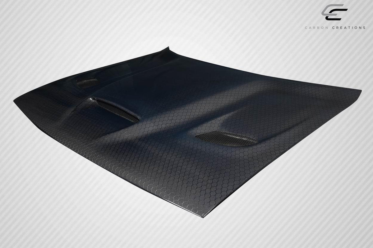 2008-2023 Dodge Challenger Geo6ix Dritech Hellcat Look Hood, Carbon - view 3