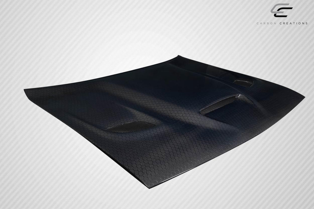 2008-2023 Dodge Challenger Geo6ix Dritech Hellcat Look Hood, Carbon - view 4