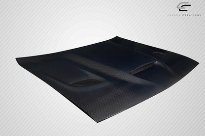 2008-2023 Dodge Challenger Geo6ix Dritech Hellcat Look Hood, Carbon - view 4