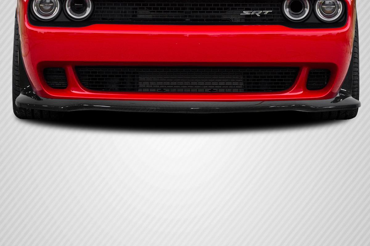 2008-2023 Dodge Challenger Hellcat Look Front Lip, Carbon Fiber - view 1