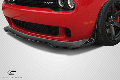 2008-2023 Dodge Challenger Hellcat Look Front Lip, Carbon Fiber - view 2