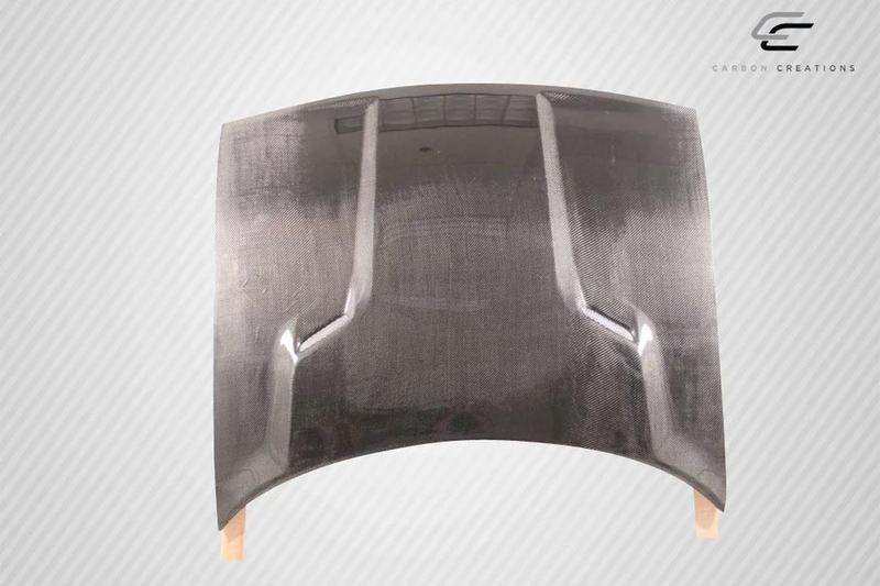 2008-2023 Dodge Challenger SRT Look Hood, Carbon Fiber - view 3
