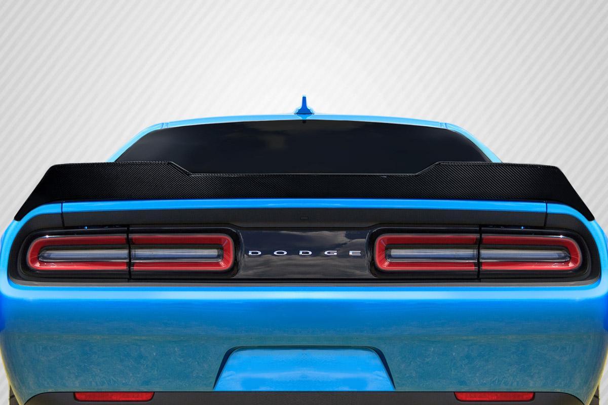 2008-2023 Dodge Challenger Strata Rear Wing Spoiler, Carbon Fiber - view 1