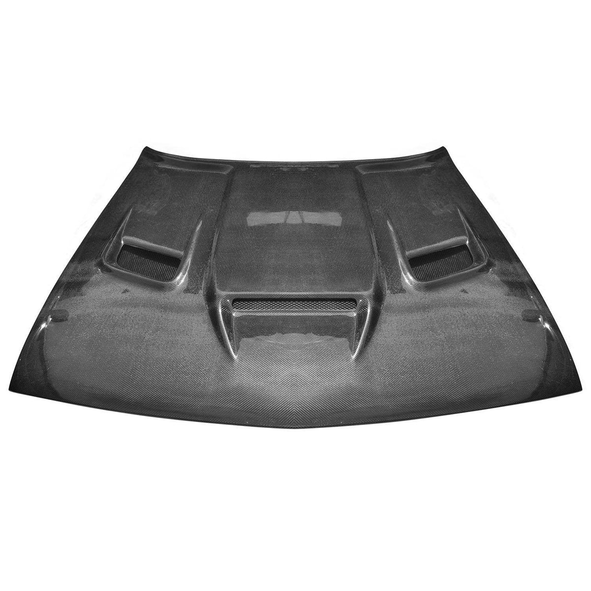 2008-2023 Dodge Challenger Hellcat Hood w/ Vent Scoop, Carbon - view 3