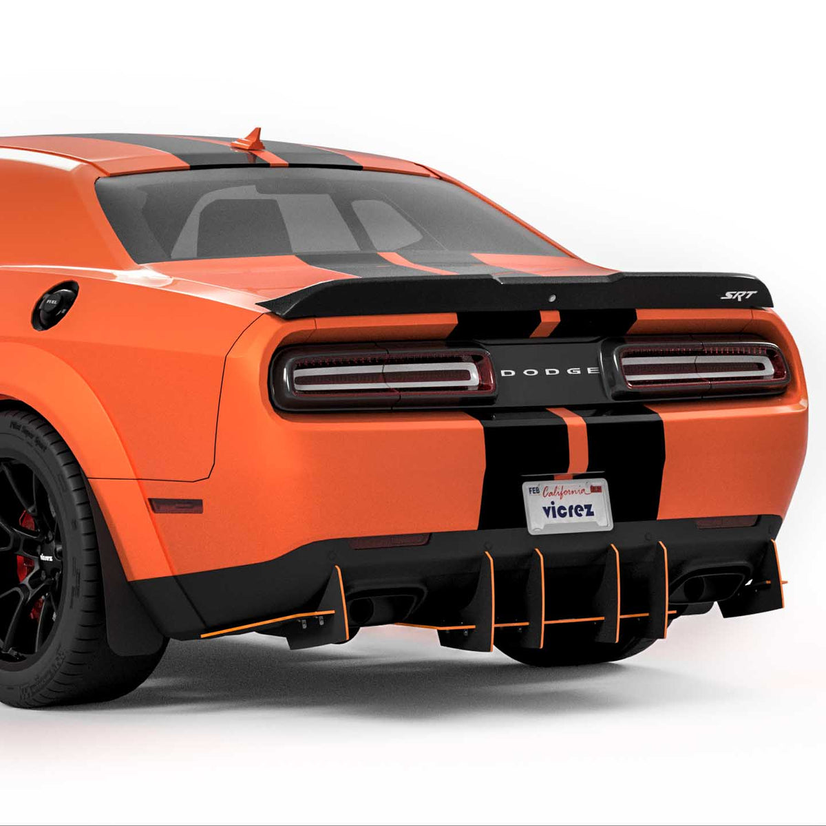 2008-2023 Dodge Challenger Genali VR2 Rear Diffuser