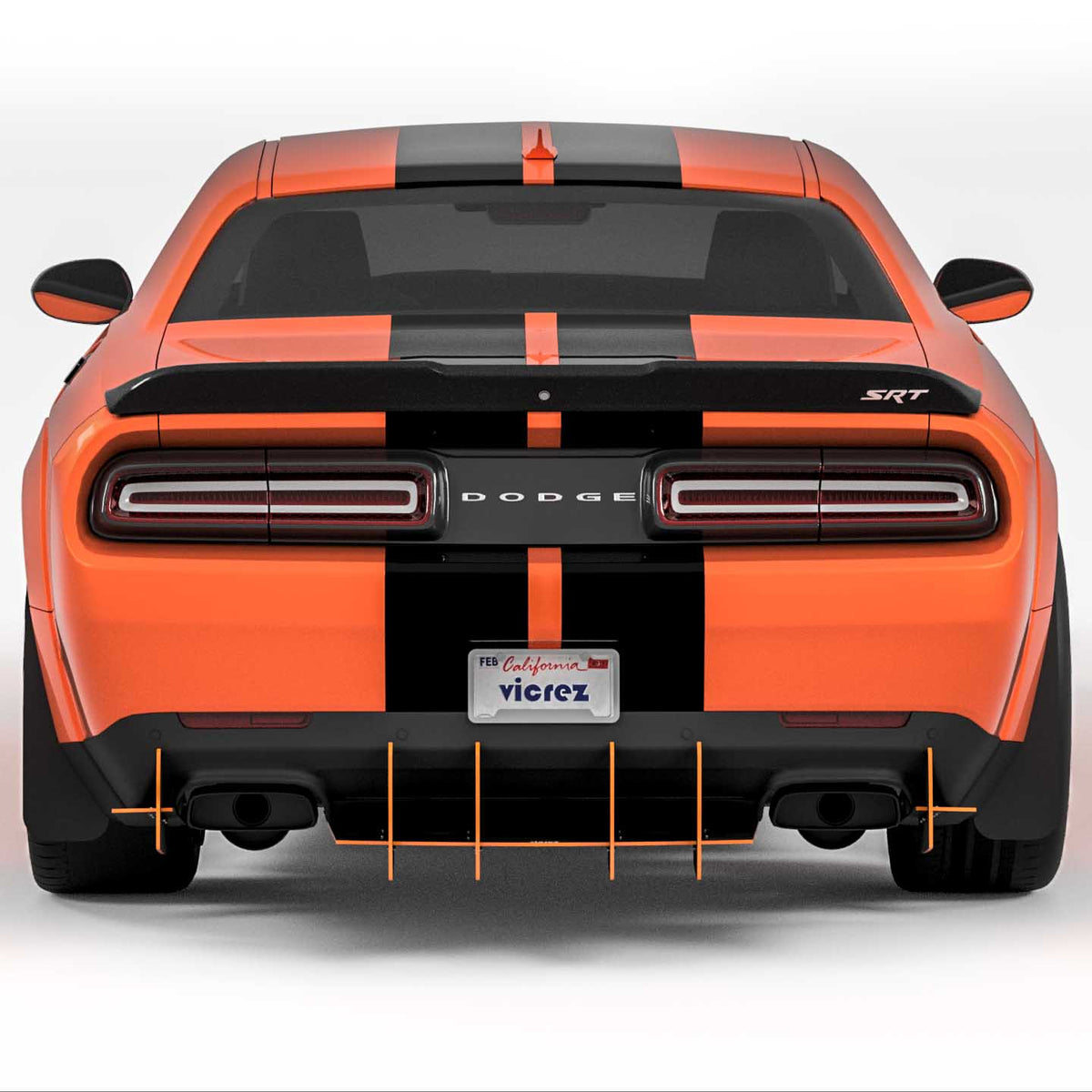 2008-2023 Dodge Challenger Genali VR2 Rear Diffuser - view 2