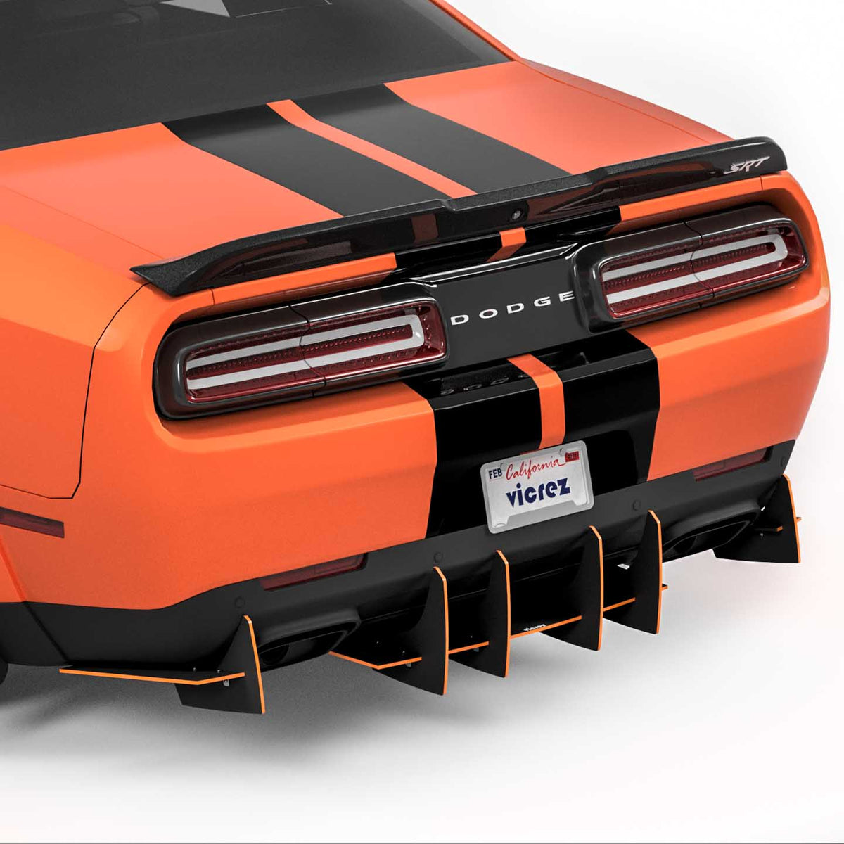 2008-2023 Dodge Challenger Genali VR2 Rear Diffuser - view 3