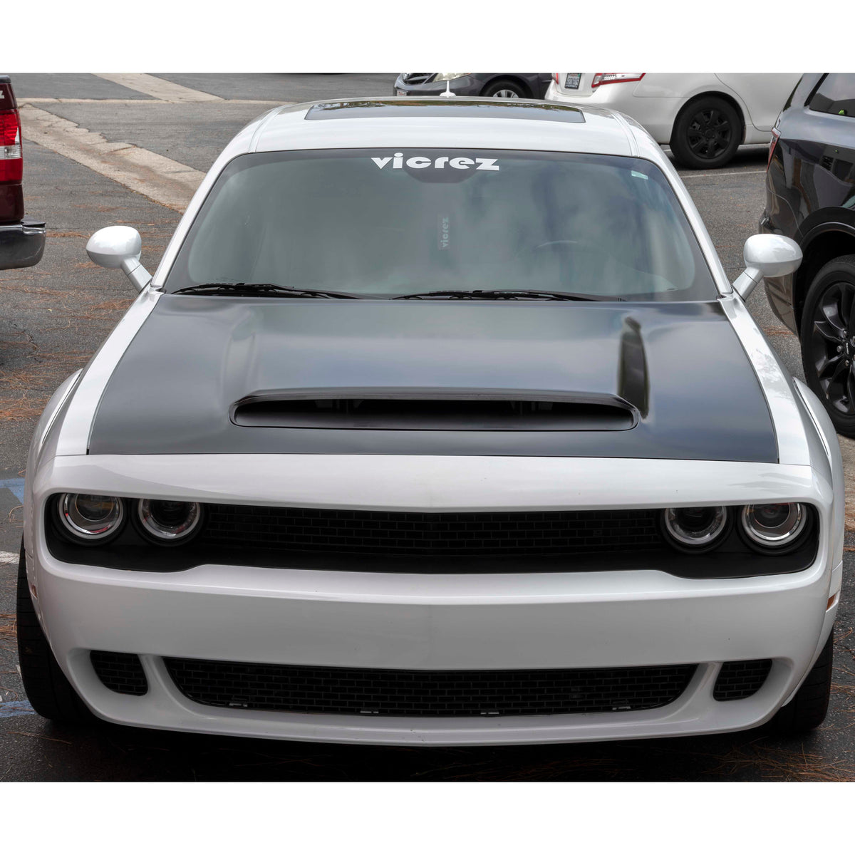 2008-2023 Dodge Challenger Demon Style Hood w/ Air Vent Scoop - view 11
