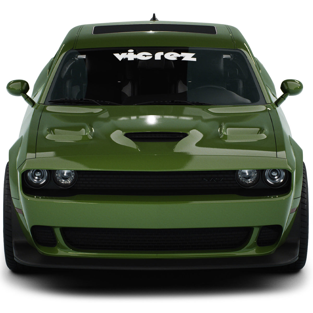 2008-2023 Dodge Challenger Hellcat Style Hood w/ Air Vent Scoop - view 7