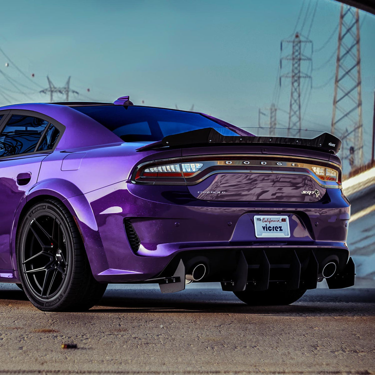 2008-2023 Dodge Charger Centa VR2 Rear Diffuser - view 5