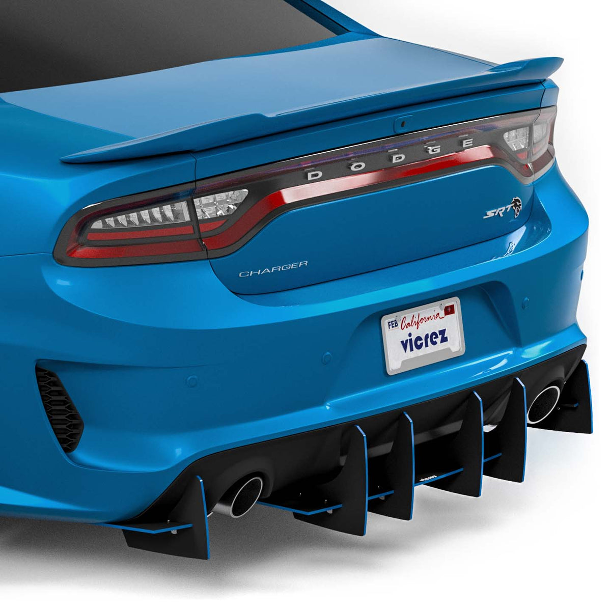 2008-2023 Dodge Charger Genali VR2 Rear Diffuser - view 3