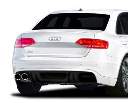 2009-2012 Audi A4 B8 4DR R-1 Rear Diffuser, Plastic - view 1