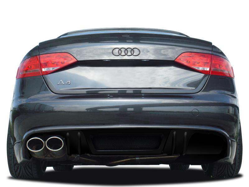 2009-2012 Audi A4 B8 4DR R-1 Rear Diffuser, Plastic - view 2