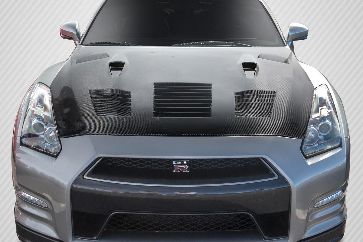 2009-2016 Nissan GT-R R35 GT2 Hood, Carbon Fiber - view 1
