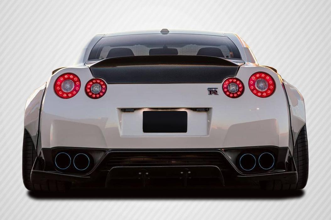 2009-2016 Nissan GT-R R35 LBW Rear Diffuser / Splitters, Carbon Fiber - view 1