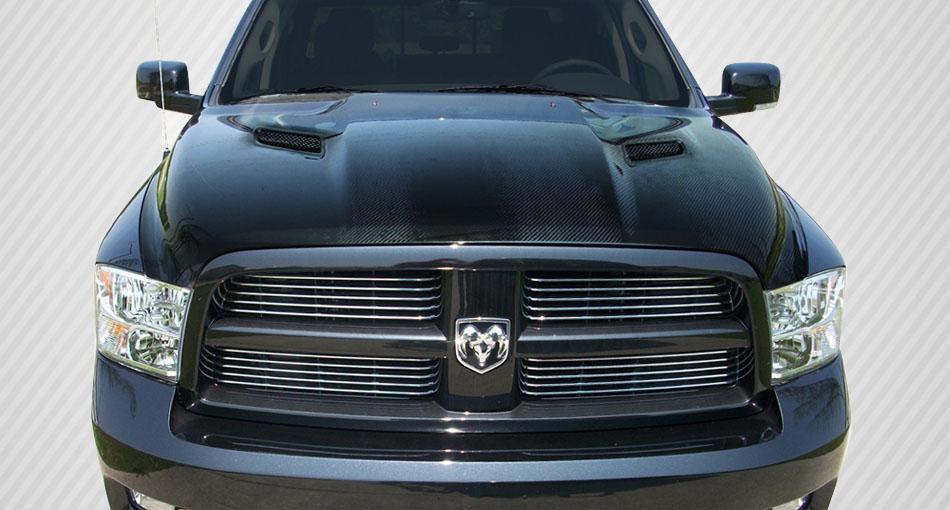 2009-2018 Dodge Ram 1500 MP-R Hood, Carbon Fiber - view 1