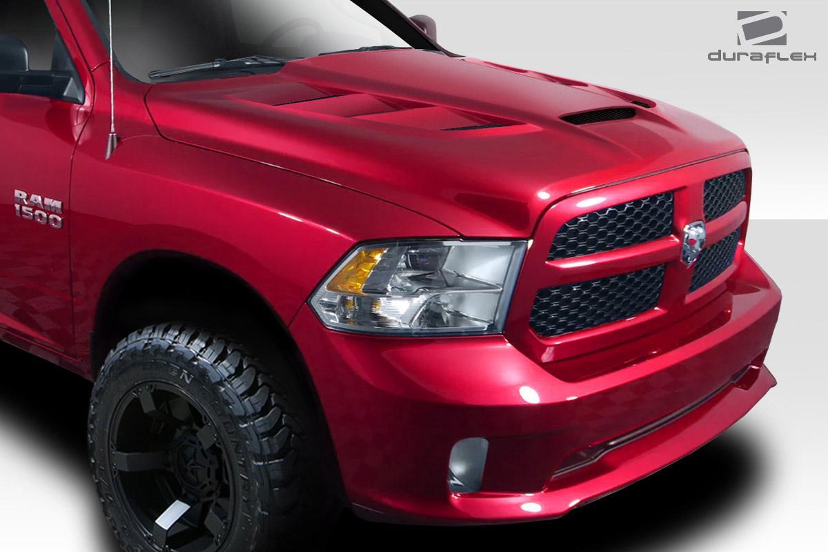 2009-2018 Dodge Ram 1500 Viper Look Hood, Fiberglass - view 2