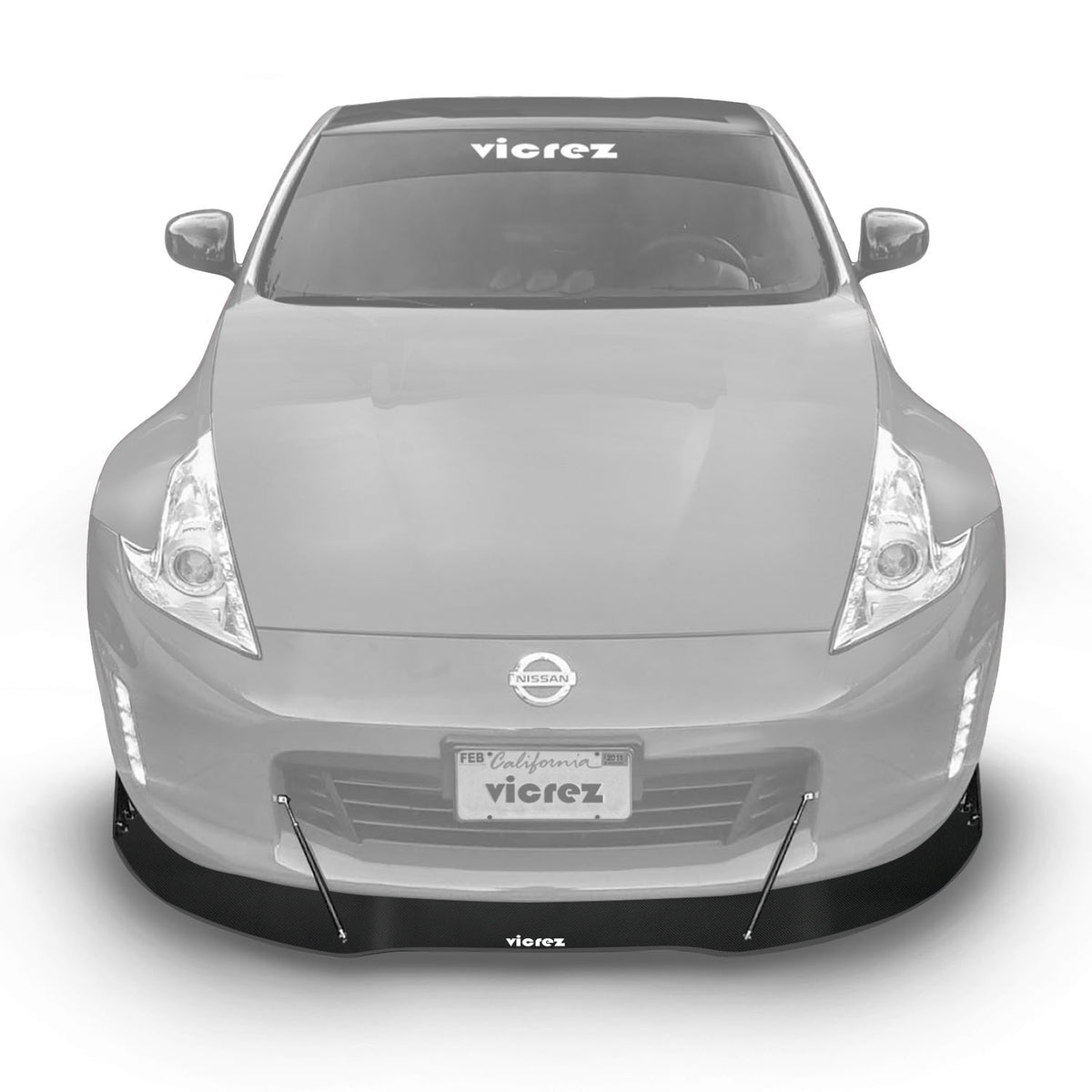 2009-2020 Nissan 370Z VZ3 Style Front Bumper Splitter - view 2