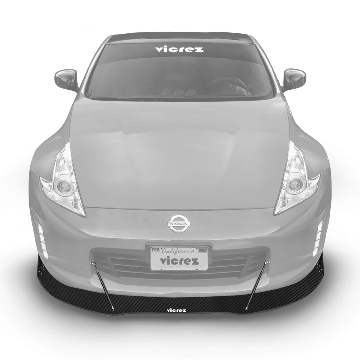 2009-2020 Nissan 370Z VZ3 Style Front Bumper Splitter - view 3