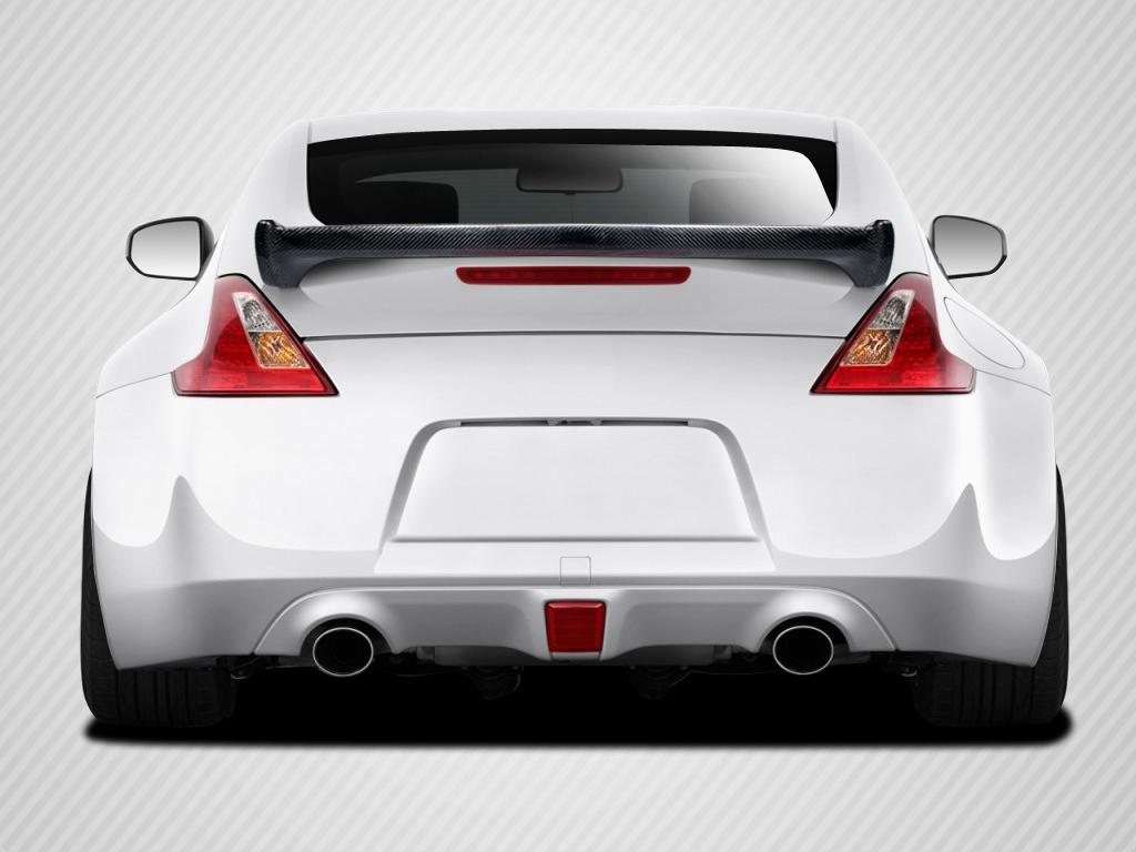 2009-2020 Nissan 370Z Z34 Coupe N-1 Wing Trunk Lid Spoiler, Carbon - view 1