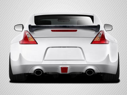 2009-2020 Nissan 370Z Z34 Coupe N-1 Wing Trunk Lid Spoiler, Carbon - view 1