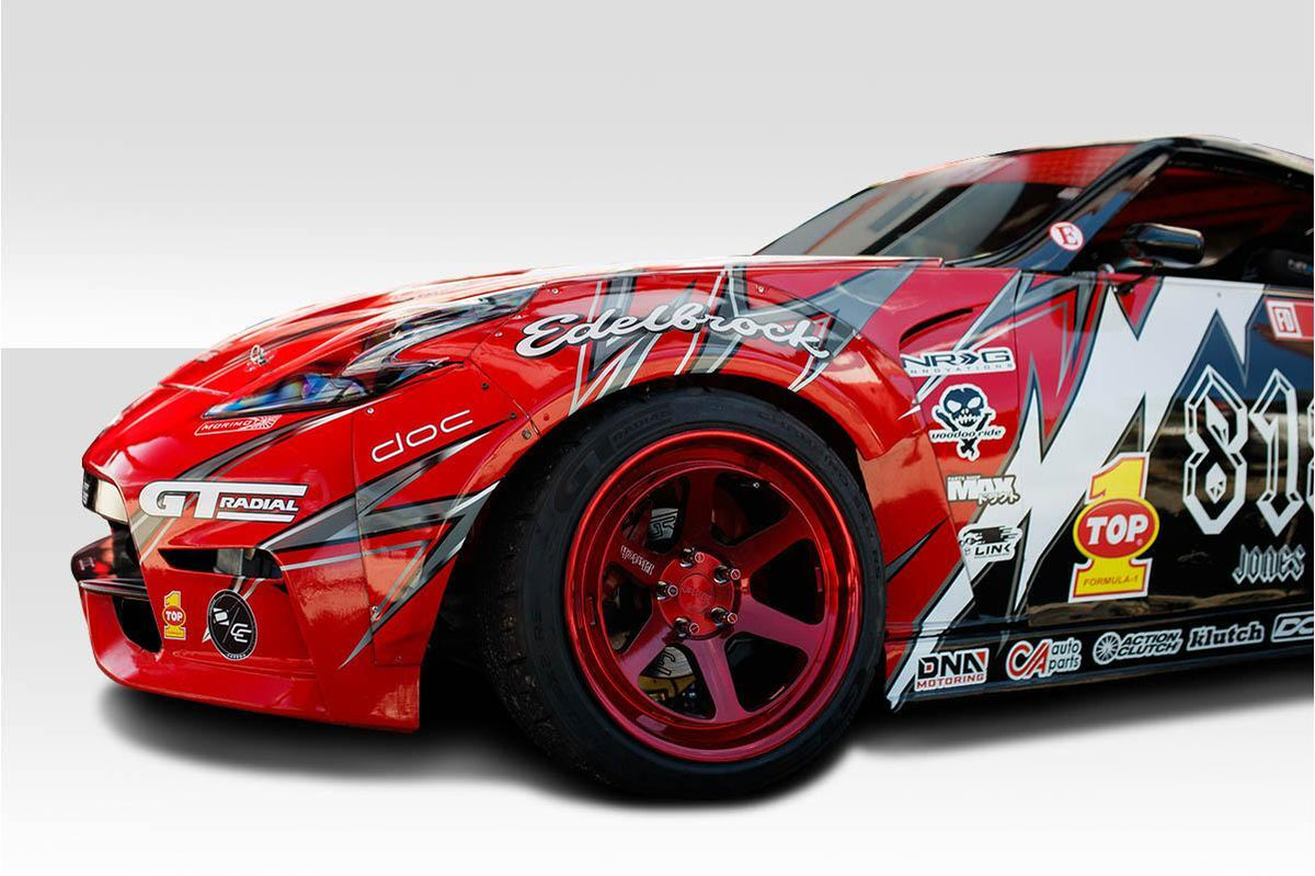 2009-2020 Nissan 370Z Z34 75mm Circuit Front Fender Flares, Fiberglass - view 2