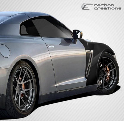 2009-2021 Nissan GT-R R35 OEM Look Fenders, Carbon Fiber - view 2
