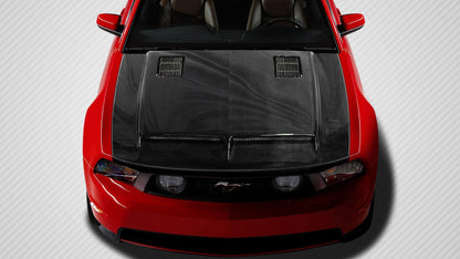 2010-2012 Ford Mustang GT500 Hood, Carbon Fiber - view 1