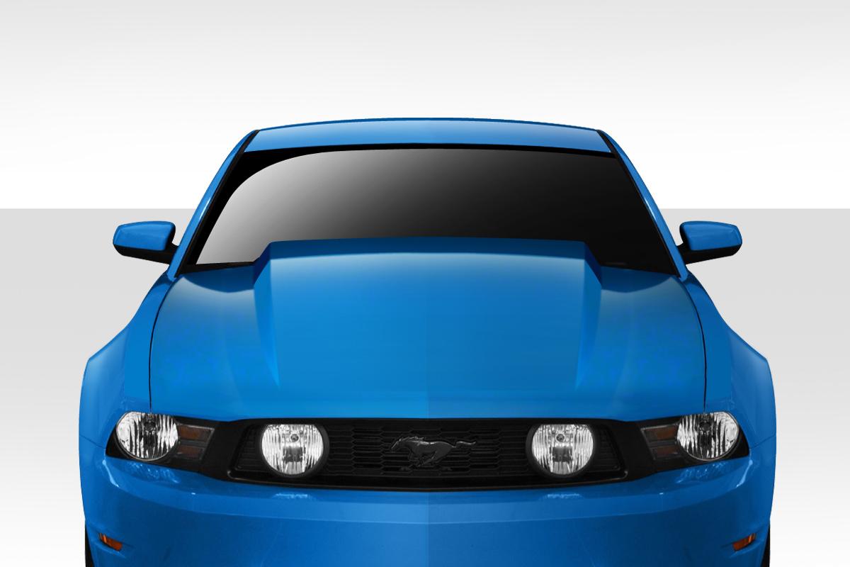 2010-2012 Ford Mustang 3" Cowl Hood, Fiberglass - view 1