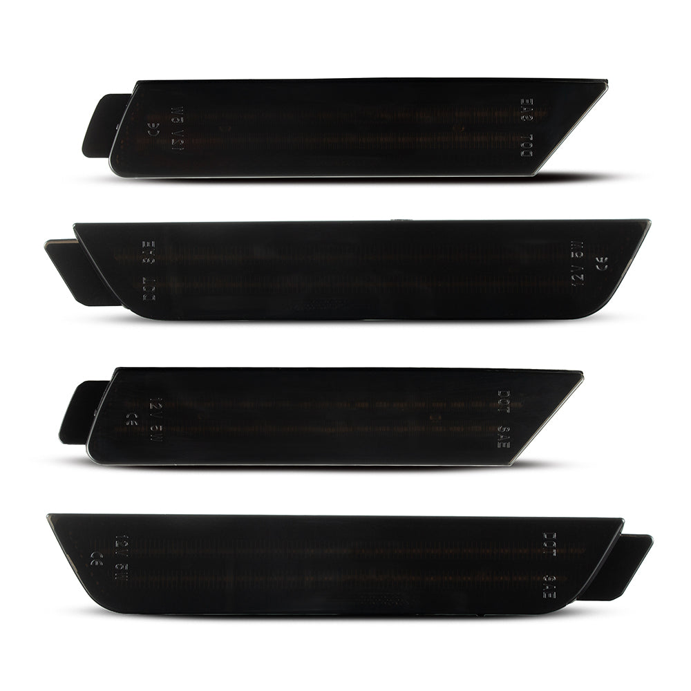 2010-2015 Chevrolet Camaro Smoked White LED Side Markers Set