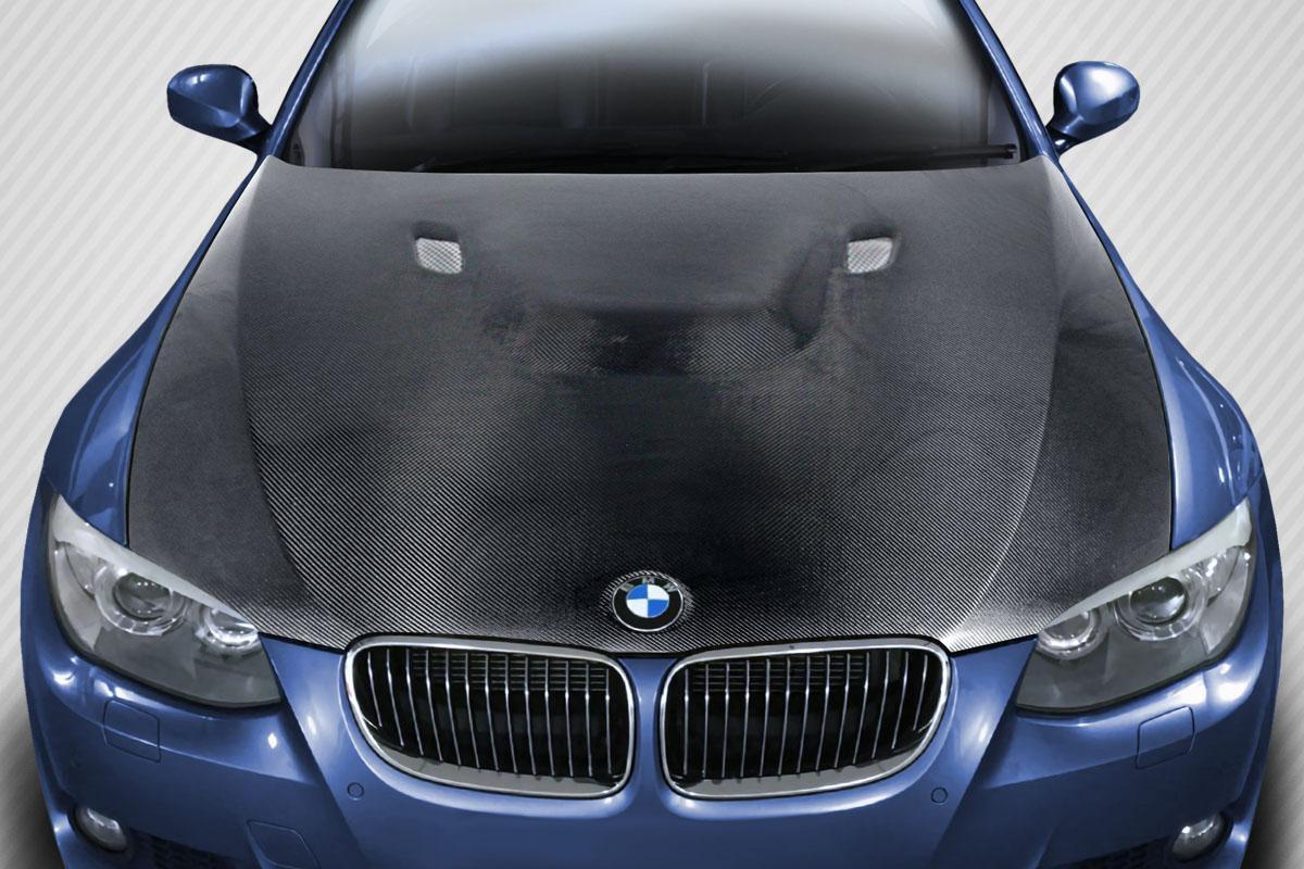 2011-2013 BMW 3 Series E92 2DR E93 Convertible M3 Look Hood, Carbon - view 1