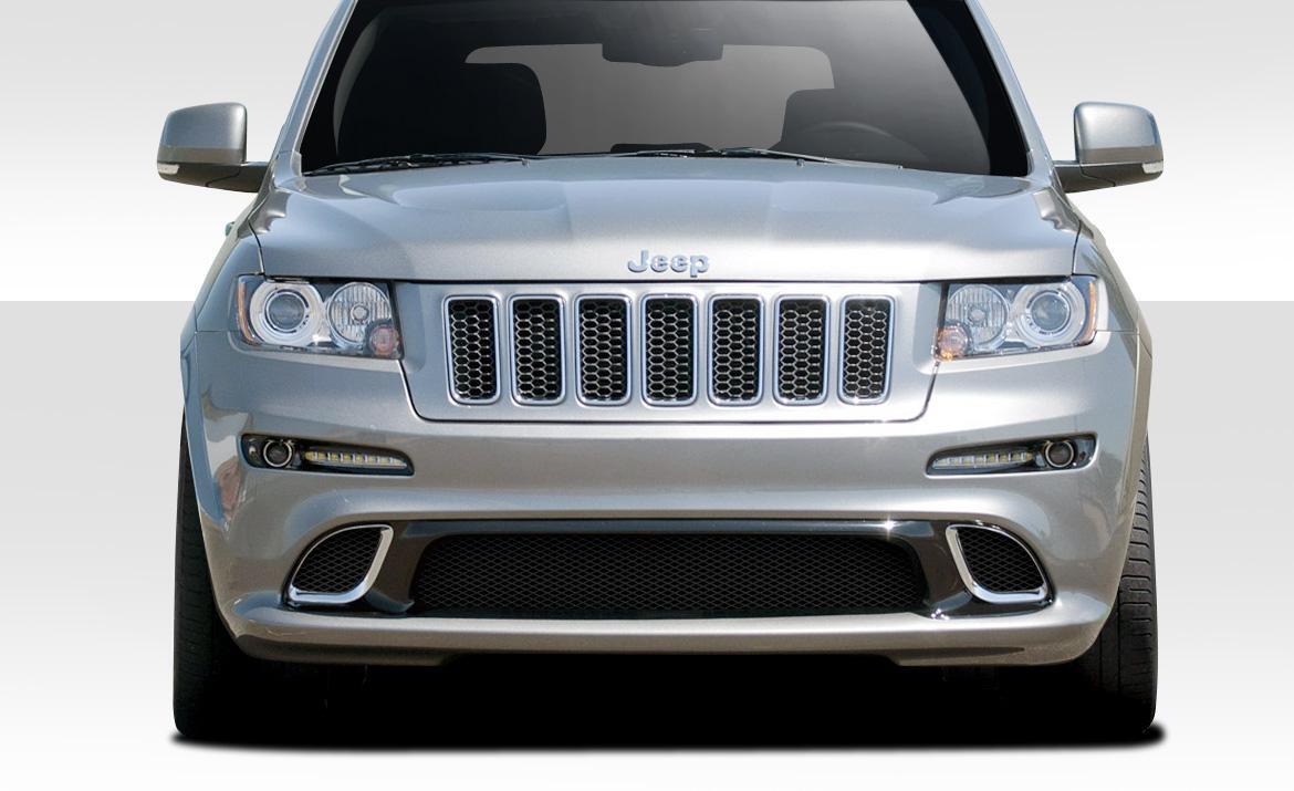 2011-2013 Jeep Grand Cherokee SRT Look Front Bumper Cover, Fiberglass - view 1
