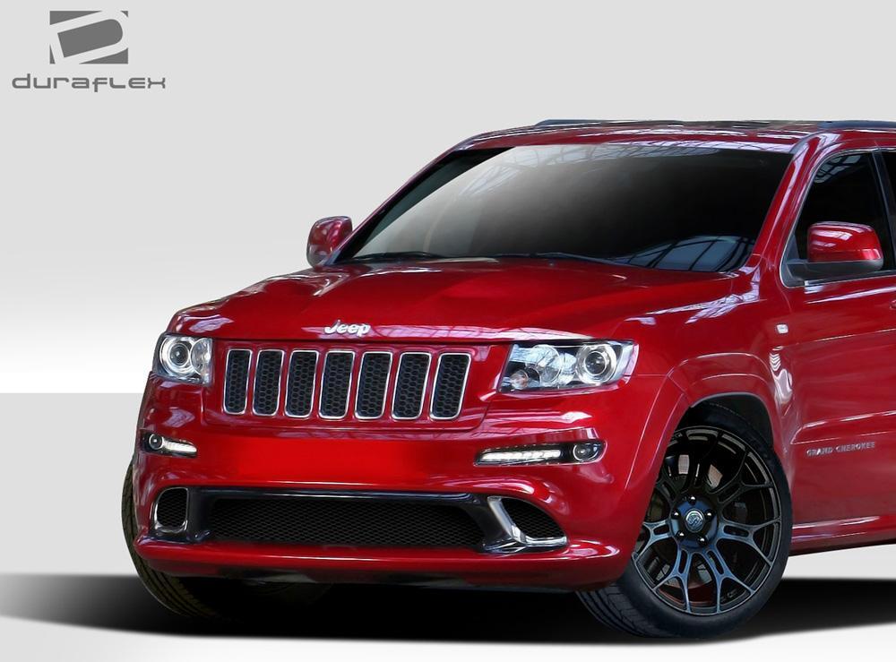 2011-2013 Jeep Grand Cherokee SRT Look Front Bumper Cover, Fiberglass - view 2