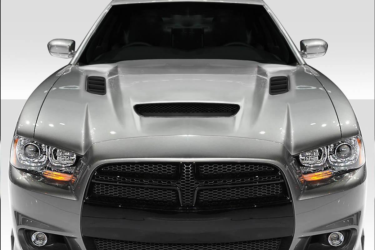 2011-2014 Dodge Charger Hellcat Redeye Look Hood, Fiberglass - view 1