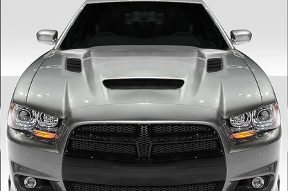 2011-2014 Dodge Charger Hellcat Redeye Look Hood, Fiberglass - view 1