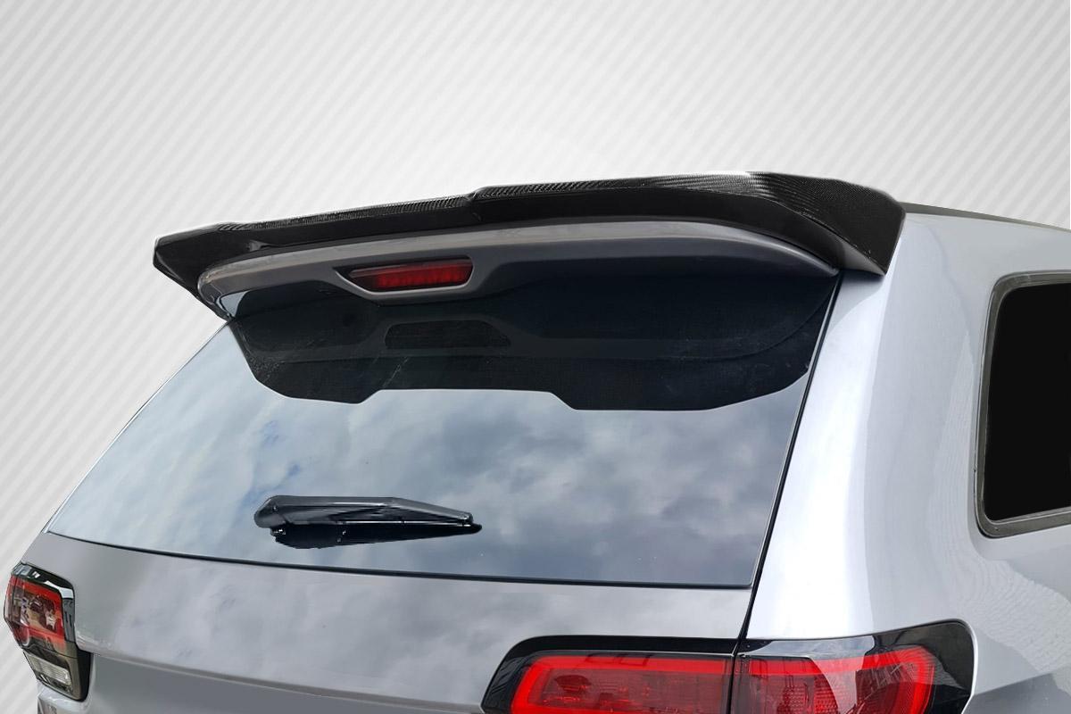 2011-2022 Jeep Grand Cherokee Rainer Rear Roof Wing Spoiler, Carbon - view 1