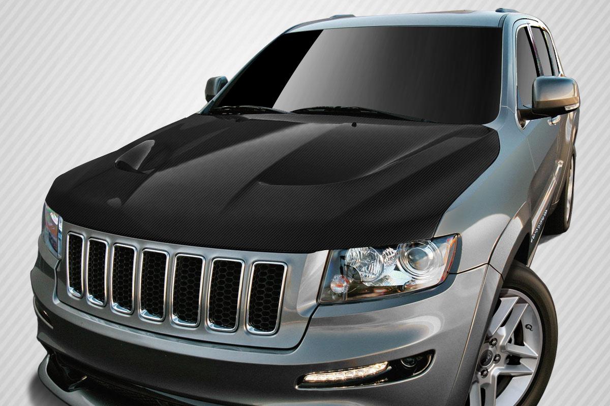 2011-2022 Jeep Grand Cherokee SRT8 Look Hood, Carbon Fiber - view 1