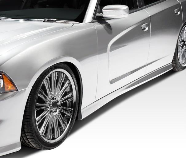 2011-2023 Dodge Charger SRT Look Side Skirts Rocker Panels, Fiberglass - view 1