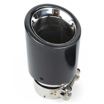 2011-2023 Dodge Charger Single 4" Exhaust Tips, Carbon Fiber - view 3