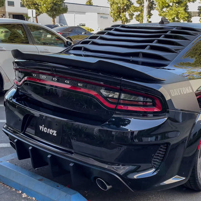 2011-2023 Dodge Charger V5R Style Rear Wing Spoiler, Matte Black - view 6