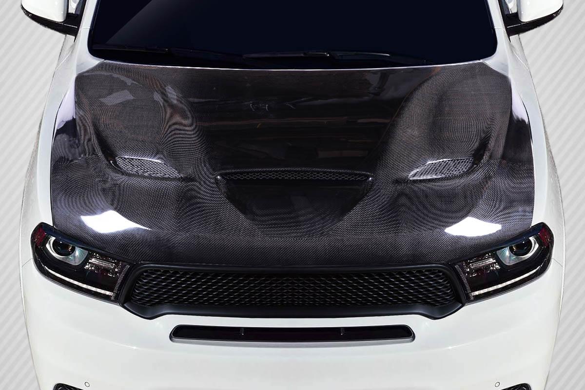 2011-2026 Dodge Durango SRT Hellcat Look Hood, Carbon Fiber - view 1