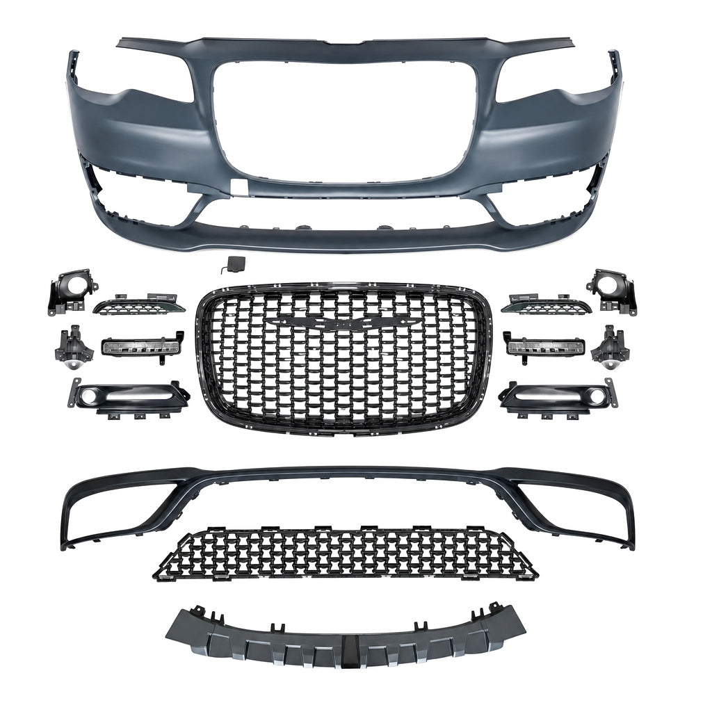 2012-2015 Chrysler 300S Replacement Front Bumper with Fog Lamp and DRL without Sensor Hole