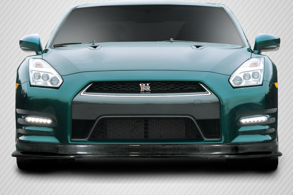 2012-2016 Nissan GT-R R35 HK Front Lip Spoiler, Carbon Fiber - view 1