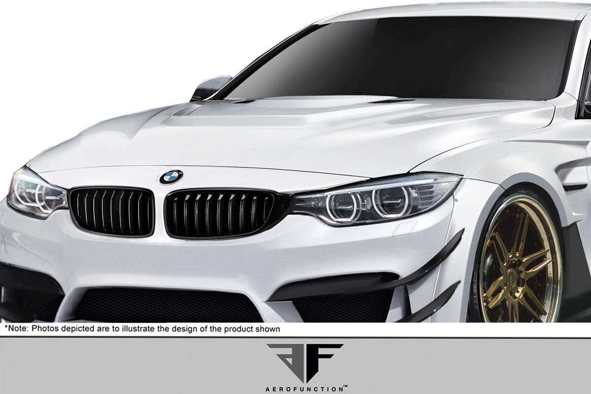 2012-2018 BMW 3 Series F30 / 2014-2020 4 Series F32 AF-1 Hood - view 2