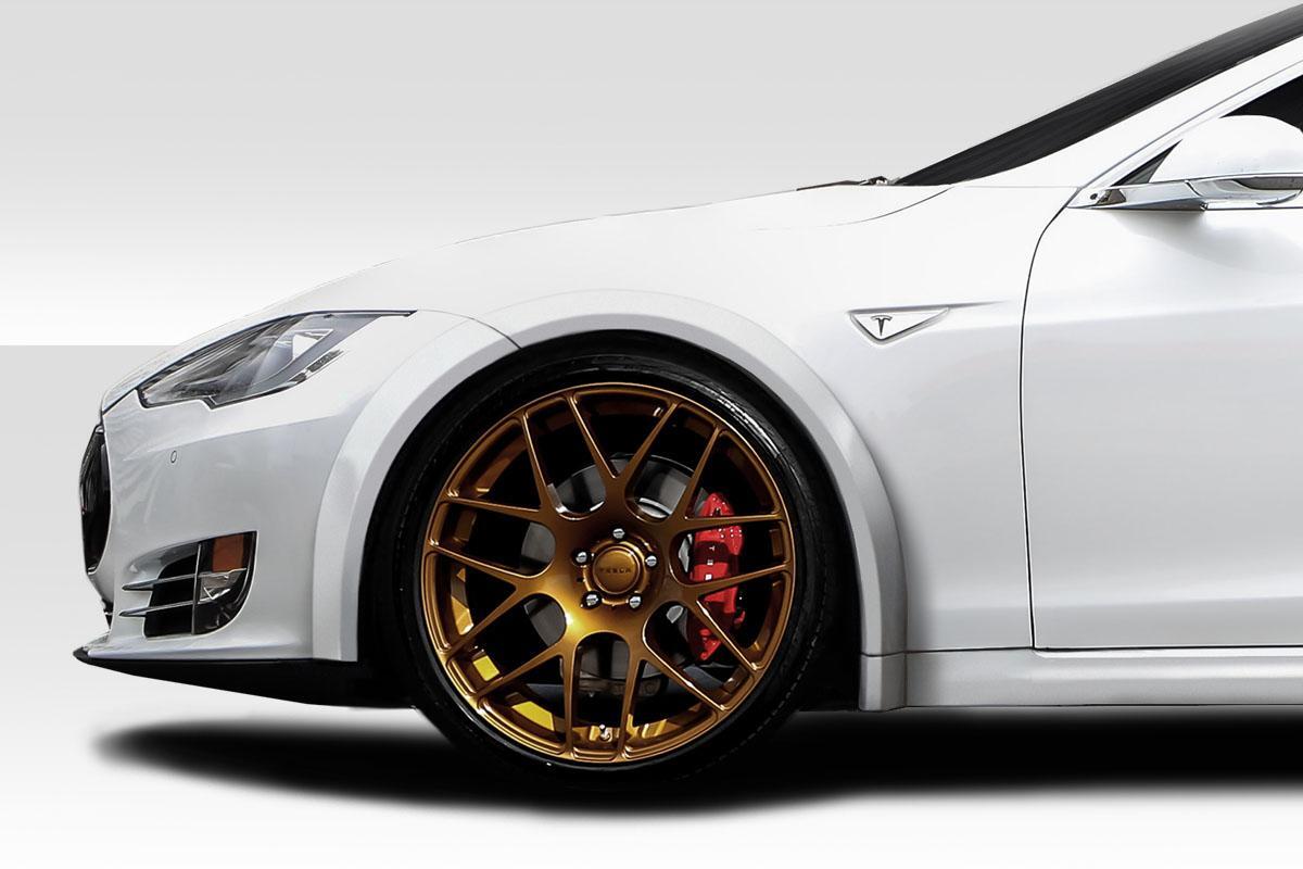 2012-2025 Tesla Model S RVS Front Fender Flares, Fiberglass - view 1
