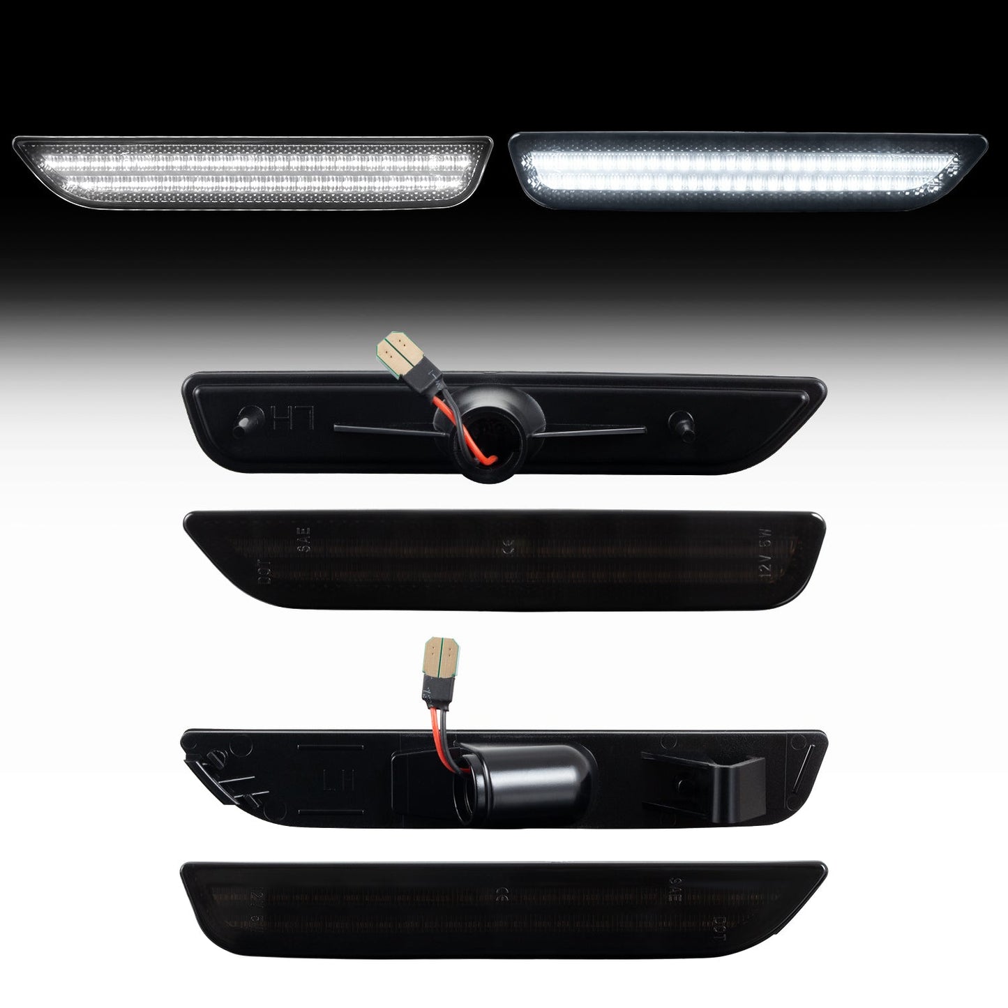 2012 Ford Mustang Smoke Lens Side Marker Lights