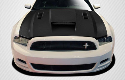2013-2014 Ford Mustang / 2010-2014 Mustang GT500 CVX Hood, Carbon - view 1